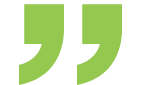 Green quotation mark icon