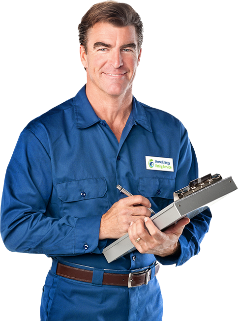 Person in blue uniform clipboard