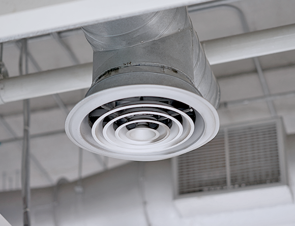 Ceiling air vent industrial ductwork
